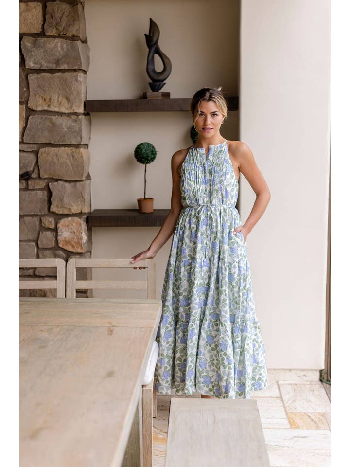 Multi Floral Hilde Halter Dress for wholesale on Faire