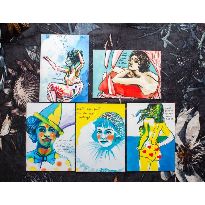 Life is a Joke Clown 5-Print Pack (Extra Large 5"x7") for wholesale by Broad Sides
