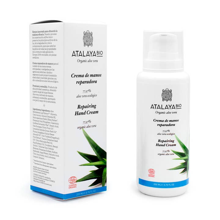 Creme reparador de mãos de aloe vera orgânico. por atacado de ATALAYA BIO