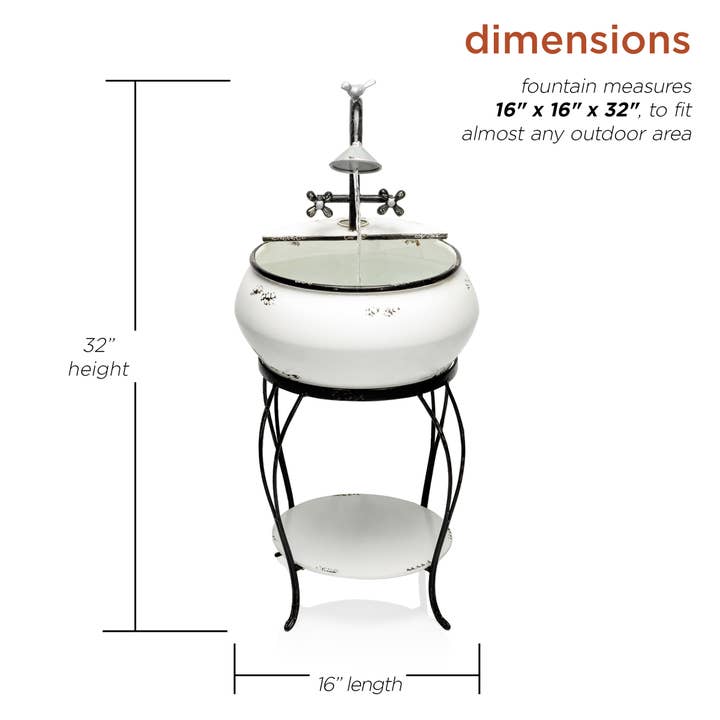 Alpine Corporation - Wholesale Outdoor Ornament/Decor - Alpine Corporation Outdoor Vintage Sink Fountain and Stand1