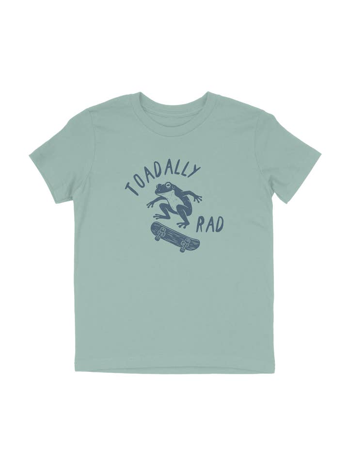 Toadally Rad Toad Skateboard Kindershirt voor wholesale door Buffalo Mountain Print + Supply