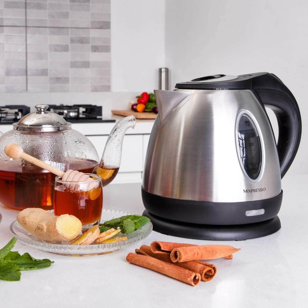 Mixpresso - Wholesale Electric Kettle - Mixpresso Stainless Steel Electric Kettle Cordless Pot 1.2L 1500W Strong Fast Boiling Pot, Water Boiler With Boil Dry Protection5
