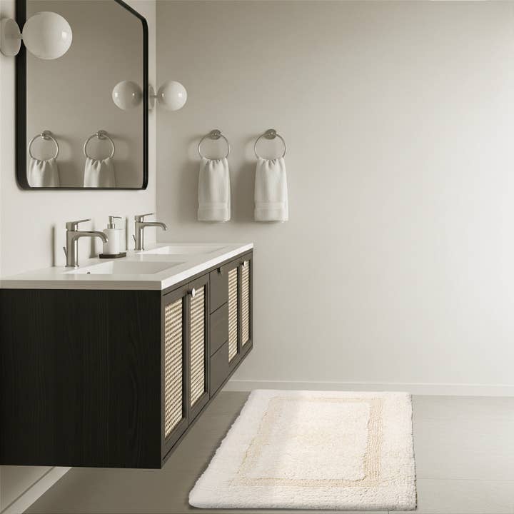 Delara - Vendita all'ingrosso Tappetini da bagno - Tappetino da bagno reversibile in cotone organico – 3000 GSM22