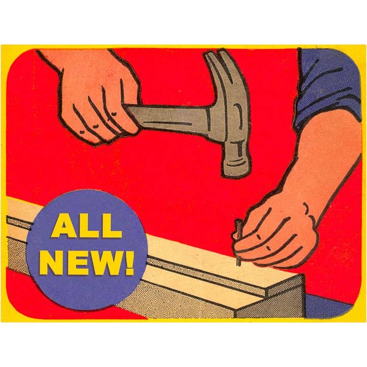 Found Image Press - Wholesale Stationery/Notecard Set - Greeting Card AM-80 Hammer and Nail, All New