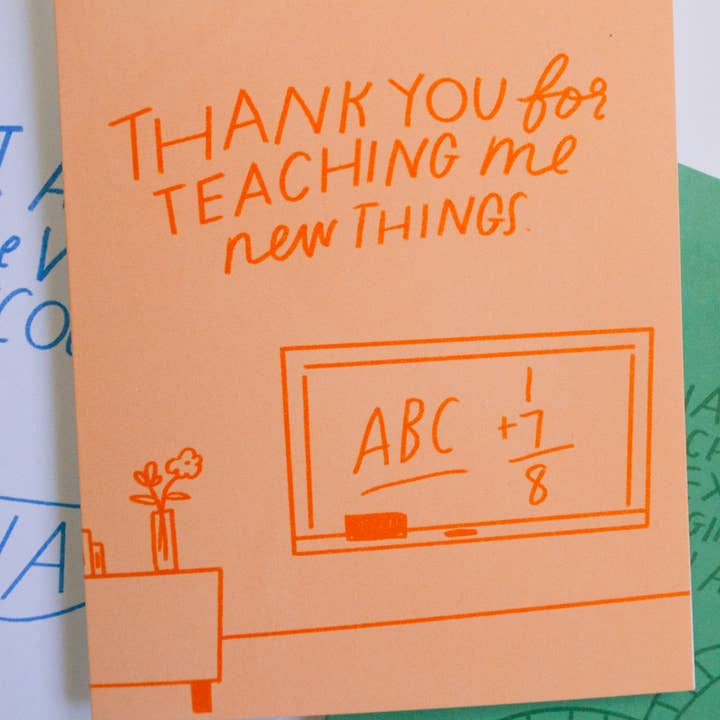 Bedankt dat je me nieuwe dingen hebt geleerd, wenskaarten voor kinderen voor wholesale door give with joy