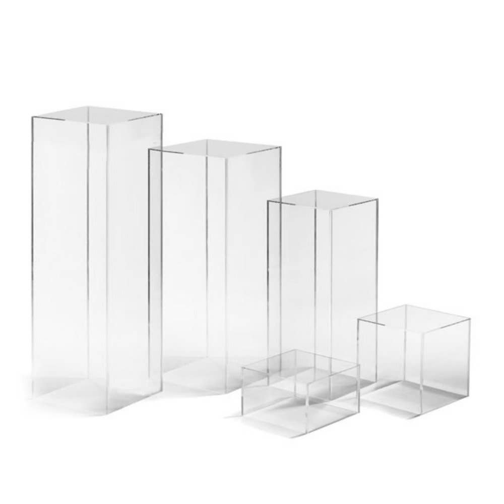 Plasticmart - Wholesale Retailer Display Stand/Case - Clear Acrylic Pedestal 12"x 12" x 30" Tall6