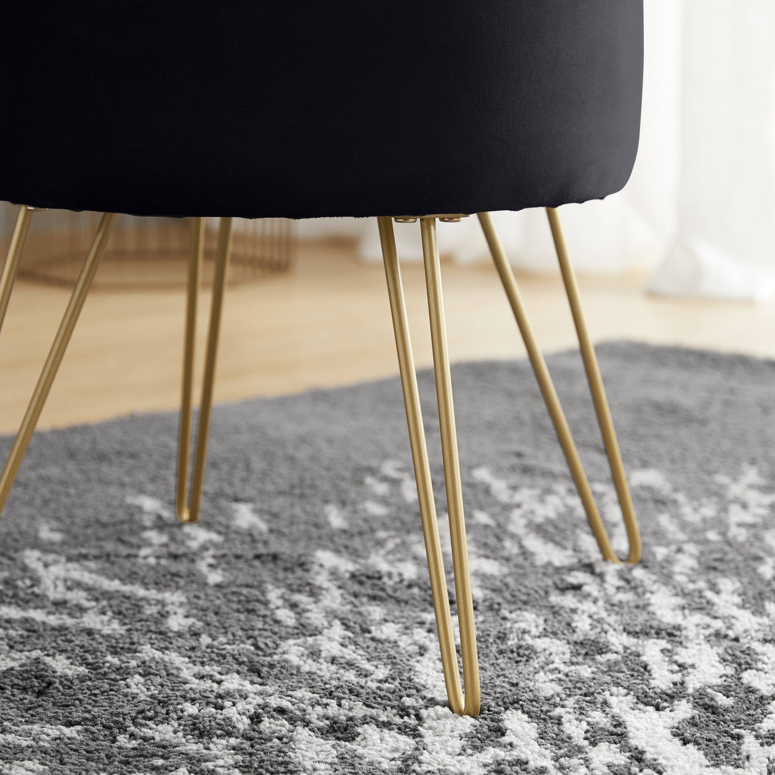 Ornavo Home – wholesale Ottoman – Round Velvet Storage Ottoman9