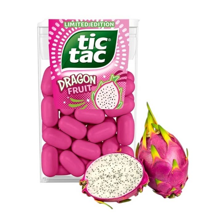 Tic Tac Dragon Fruit Breath Mints 100 ct 1.7oz 12 Pack for wholesale by Long Island Candy Factory