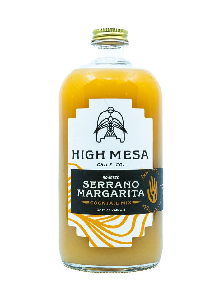Roasted Serrano Margarita Cocktail Mix - 32 oz for wholesale by High Mesa Chile Co.