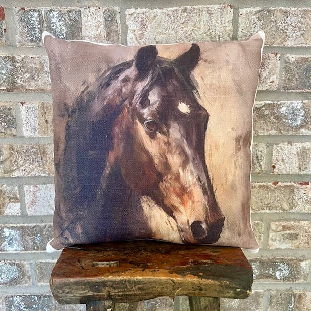 Rustic Nester - Wholesale Throw/Decorative Pillow - Equestrian  horse home decor throw pillow, Western home 3