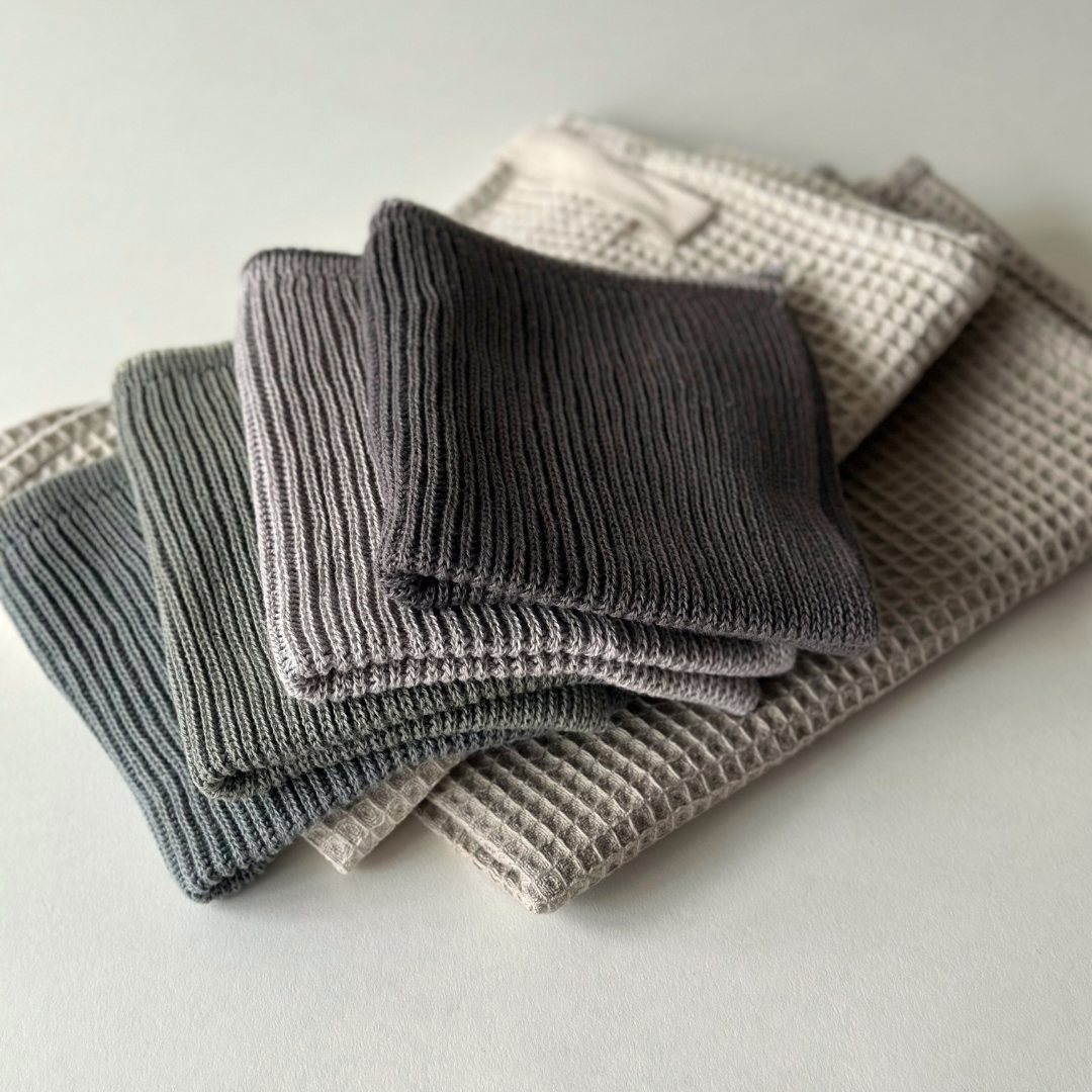 Aspegren Denmark - Wholesale Dishcloth - Dishcloth - Organic Cotton - Knitted - Ripple - Flint Gray3