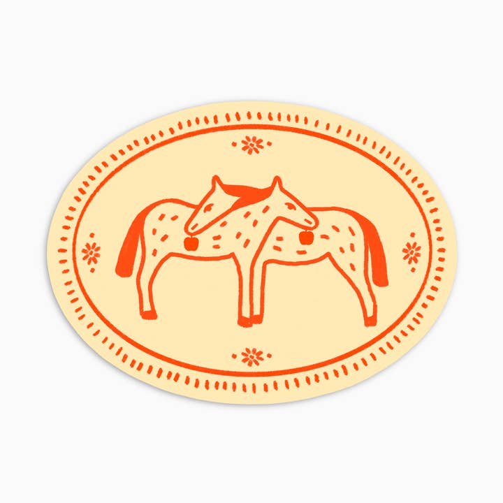 Hugging Horses Sticker for wholesale by starpokes