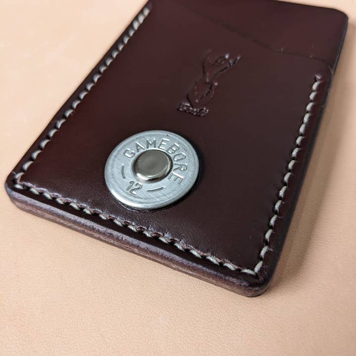 J Boult Designs - Wholesale Wallet - Men's - Upcycled Leather Card Wallet — Shotgun Cartridge, Handmade Country Gift6