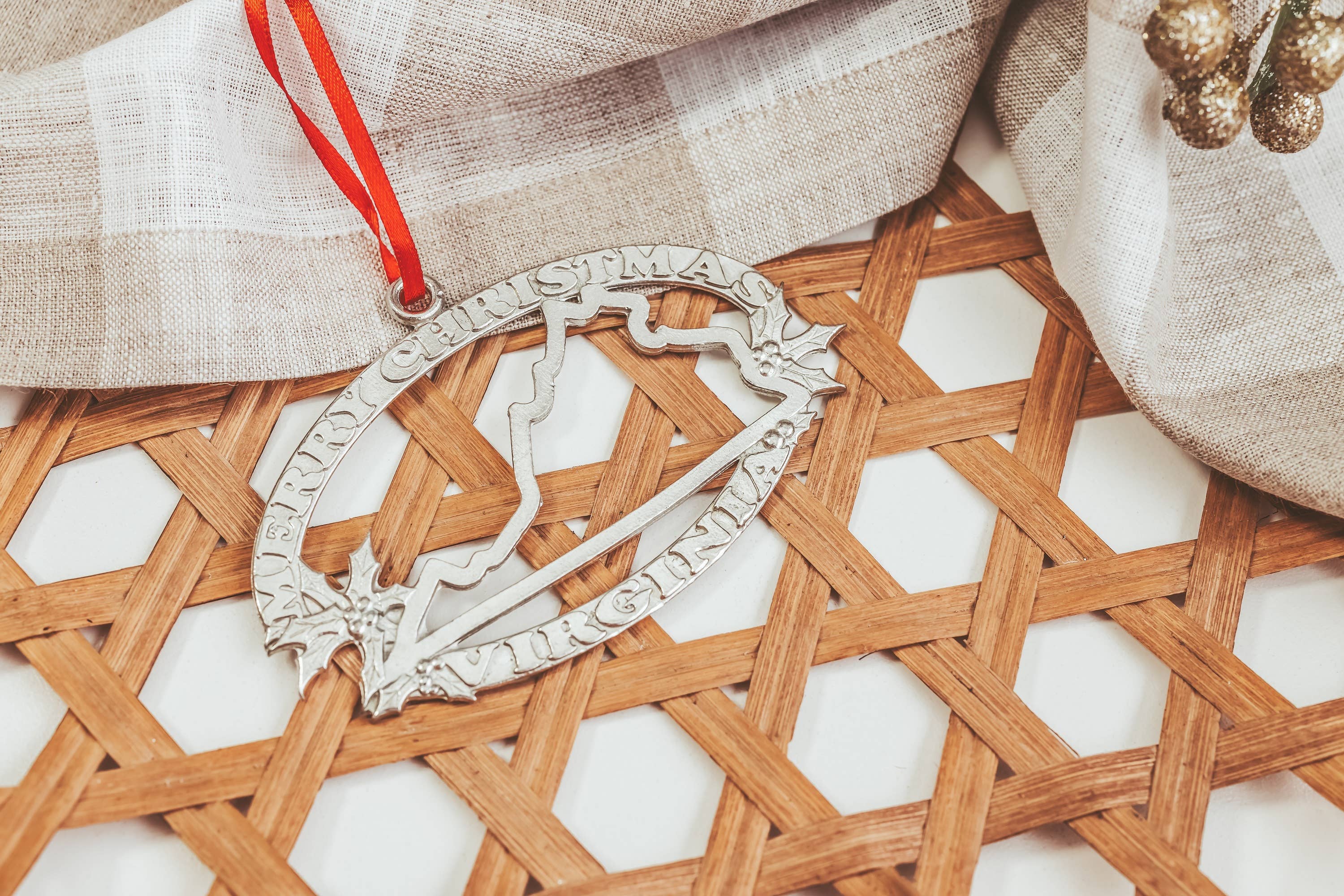 House of Morgan Pewter - Wholesale Ornament - Virginia VA Christmas Ornament - Individual or Gift Sets1