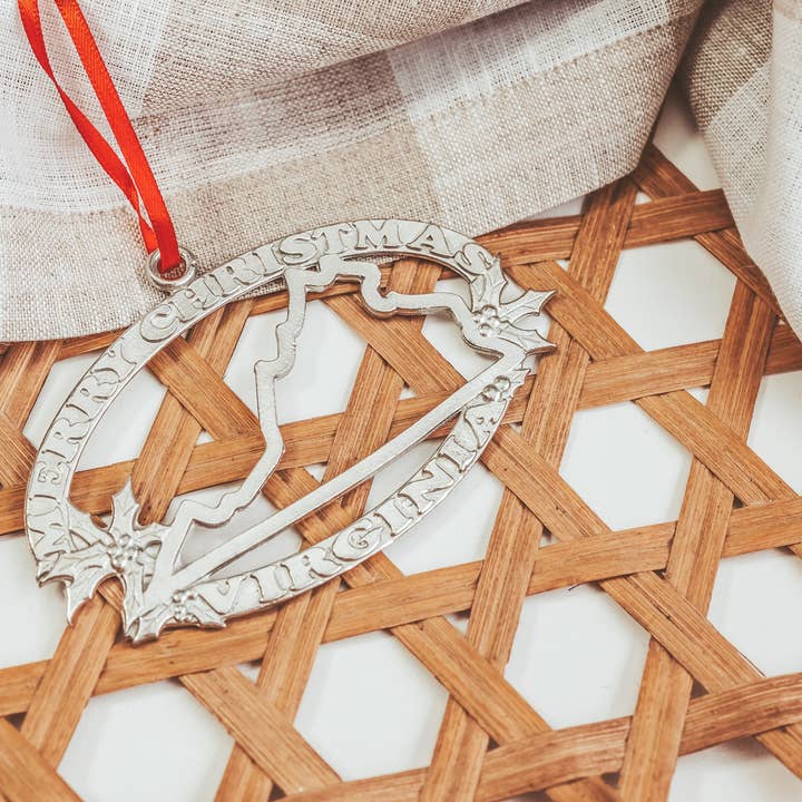 House of Morgan Pewter - Wholesale Ornament - Virginia VA Christmas Ornament - Individual or Gift Sets1