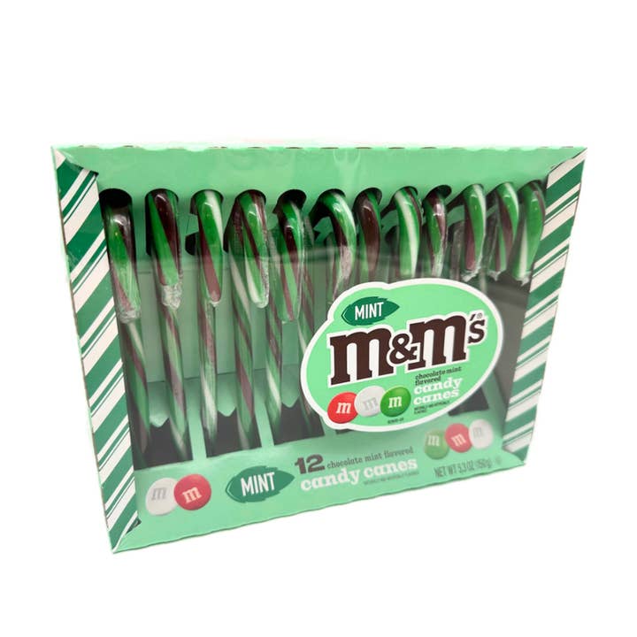 I Got Your Candy - Wholesale Chocolate Covered Sweets - M&M's Chocolate Mint Candy Canes 5.3oz - 12ct