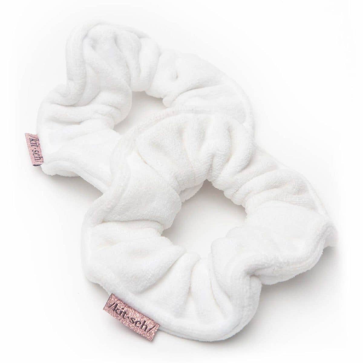 Microfiber Towel Scrunchies - White