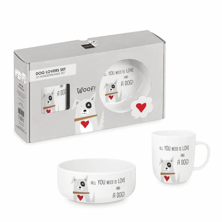 DOG BOWL/MUG GIFT SET- DOG LOVER'S for wholesale by Paperproducts Design • Ambiente