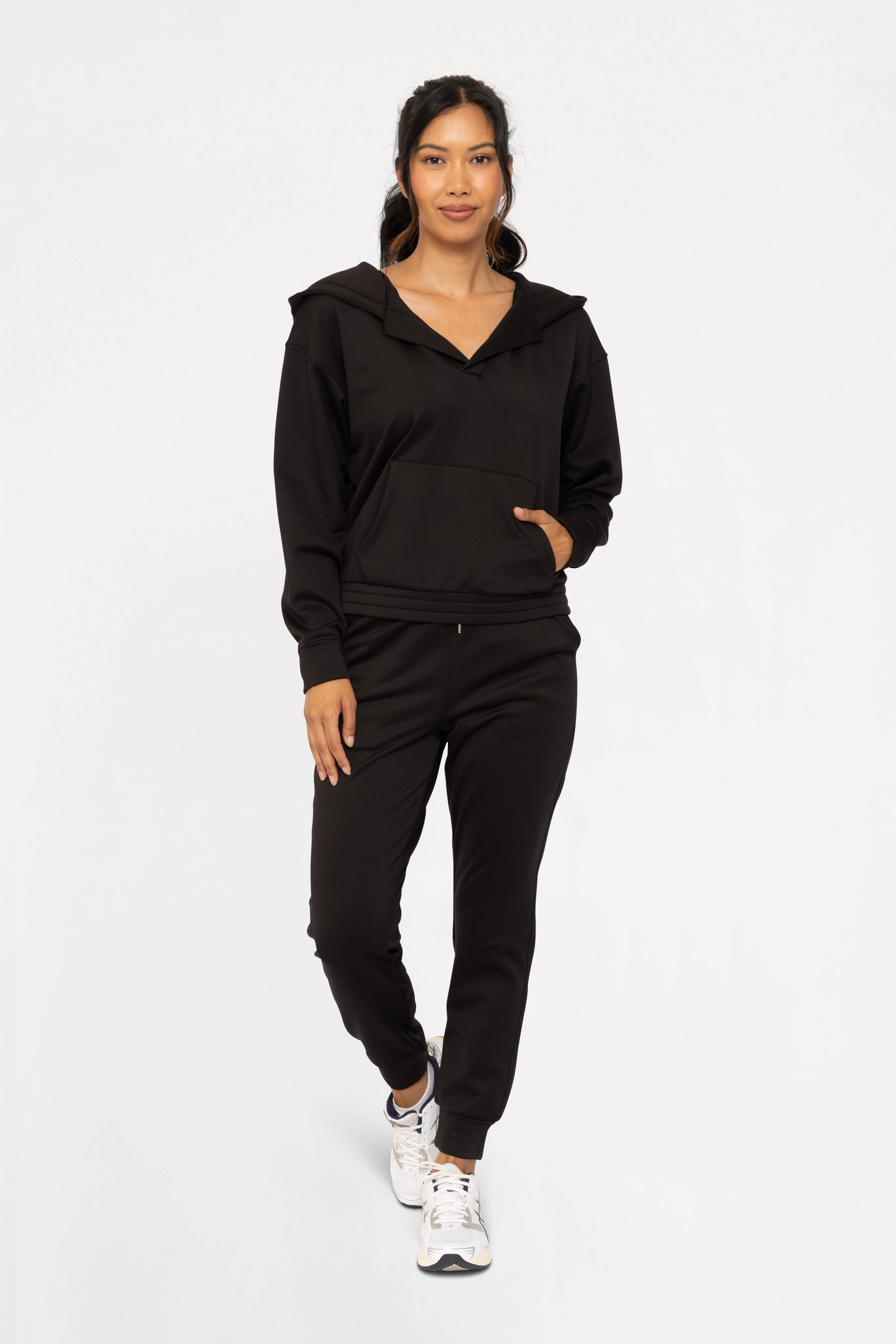 Mono B - Wholesale Hoodie - Women's - Elevated Pullover Henley Hoodie11