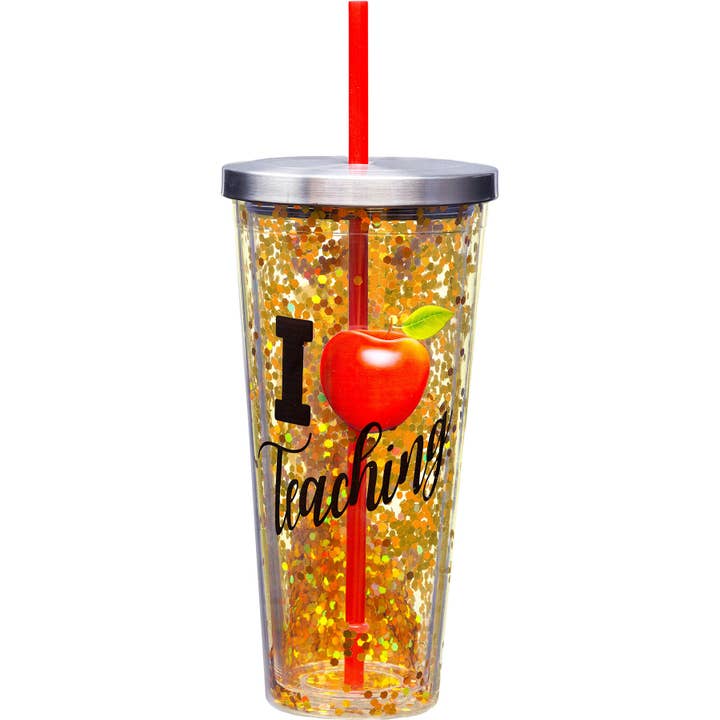 Teacher Glitter Cup for wholesale by Spoontiques, Inc