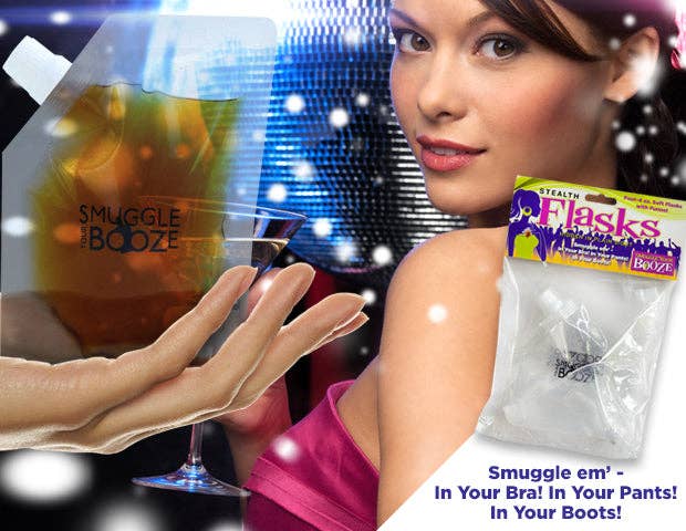 Smuggle Your Booze - Wholesale Flask - 4oz Soft Flasks - 4 pack3