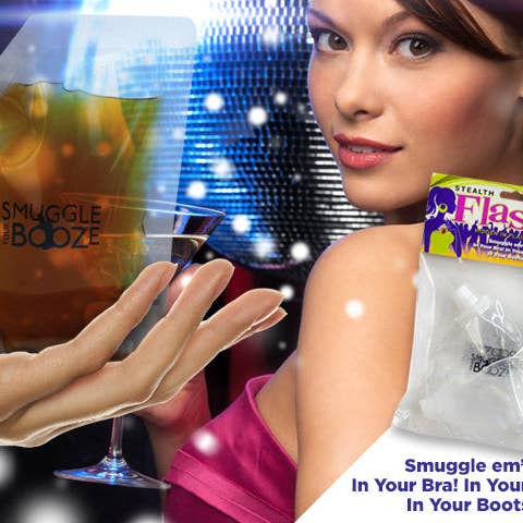 Smuggle Your Booze - Wholesale Flask - 4oz Soft Flasks - 4 pack3