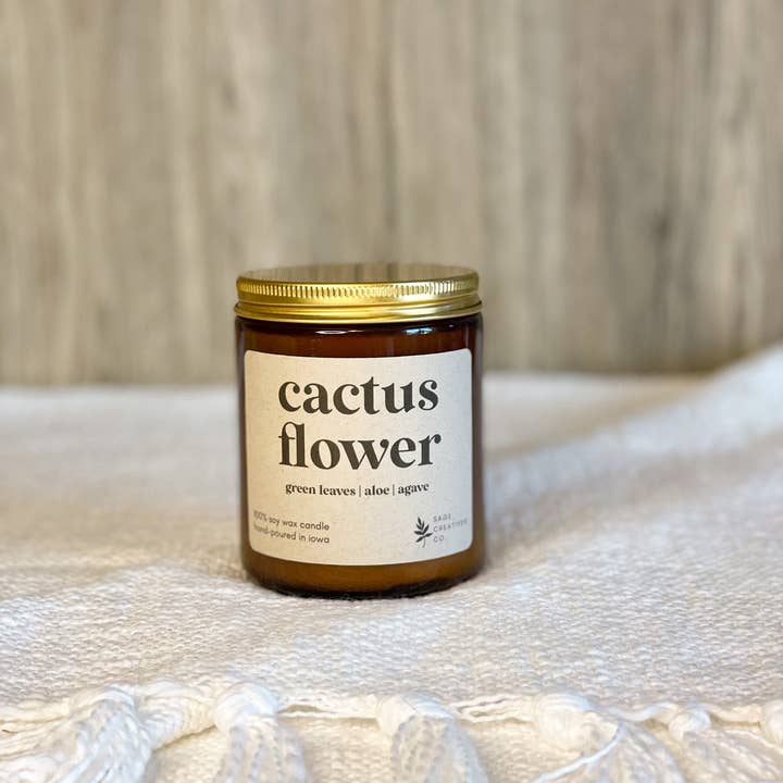 Sage Candle Co. - Wholesale Jar/Filled Candle - Cactus Flower - 100% Soy Wax Candle5