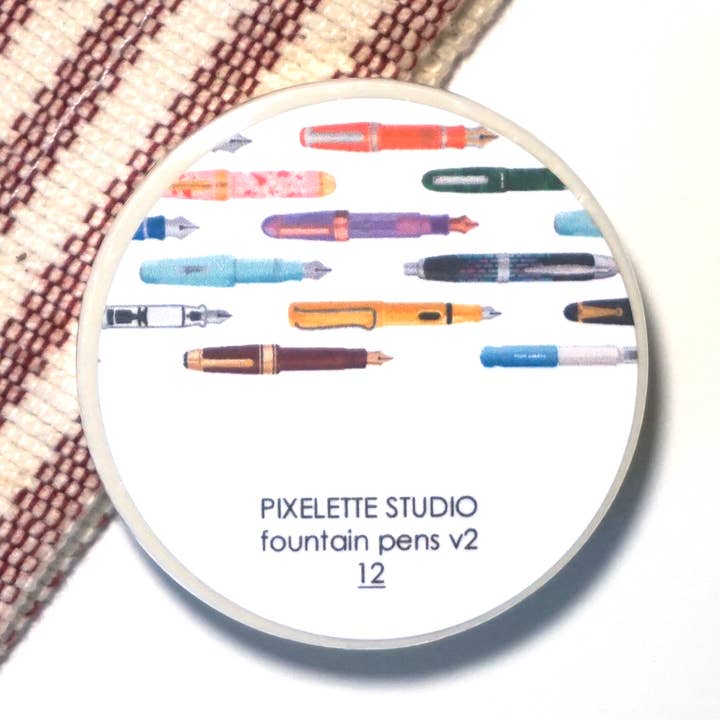 Fountain Pens v2 Washi Tape for wholesale by Pixelette Studio