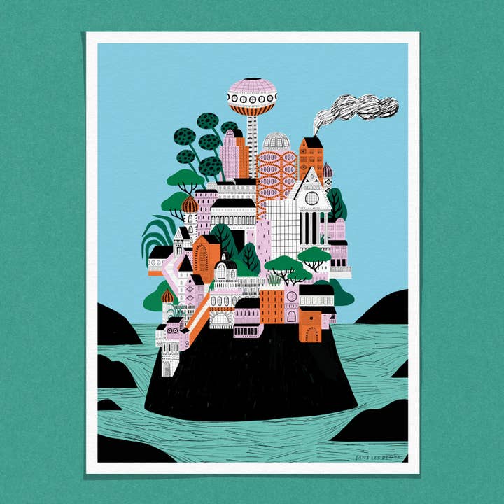 Affisch / Poster 30X40 CM - STADEN PÅ KLIPPAN - AFF85 för wholesale av Dans Les Dents