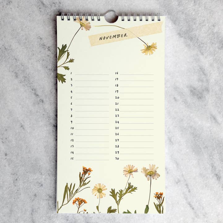 Favorite Story - Wholesale Calendar - Celebration Calendar, Pressed Flowers12