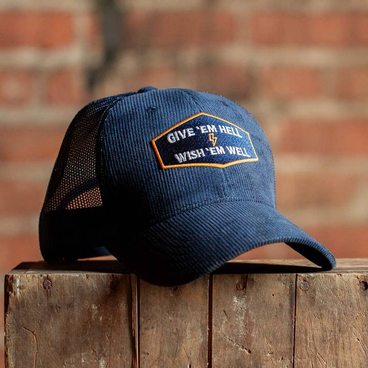 Give 'Em Hell Corduroy Trucker for wholesale by Cowboy Slick