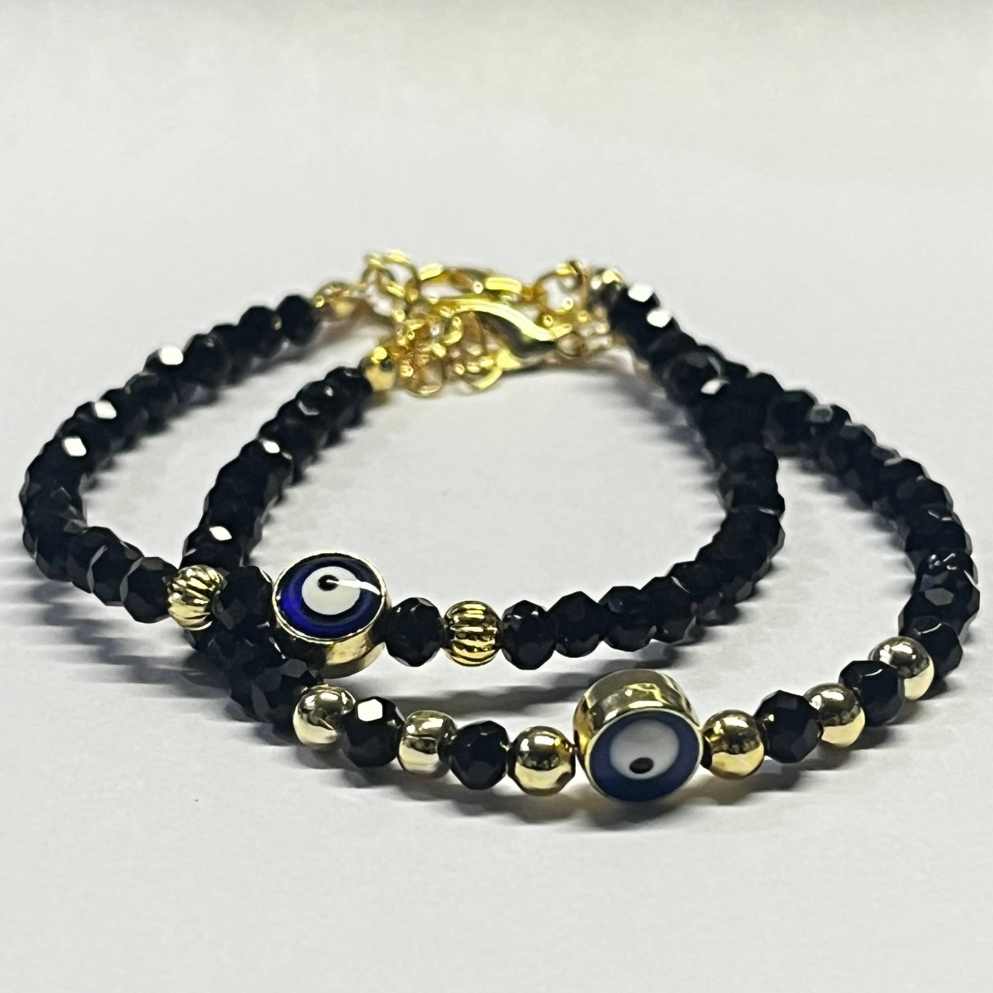 Loli - Wholesale Link & Chain Bracelet - Crystal Beaded Evil Eye Bracelet - 12 Color Options 12
