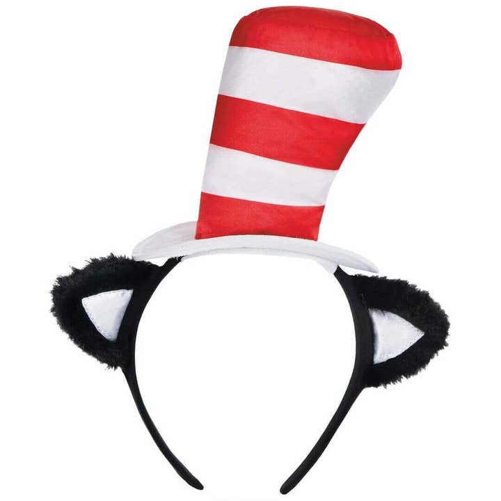 Party Expo, LLC – Engroshandel Pandebånd - Dame – Dr. Seuss - Satin „Kat i hatten“ pandebånd