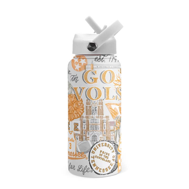 University of Tennessee 32oz Water Bottle for wholesale by Gracefully Made Art
