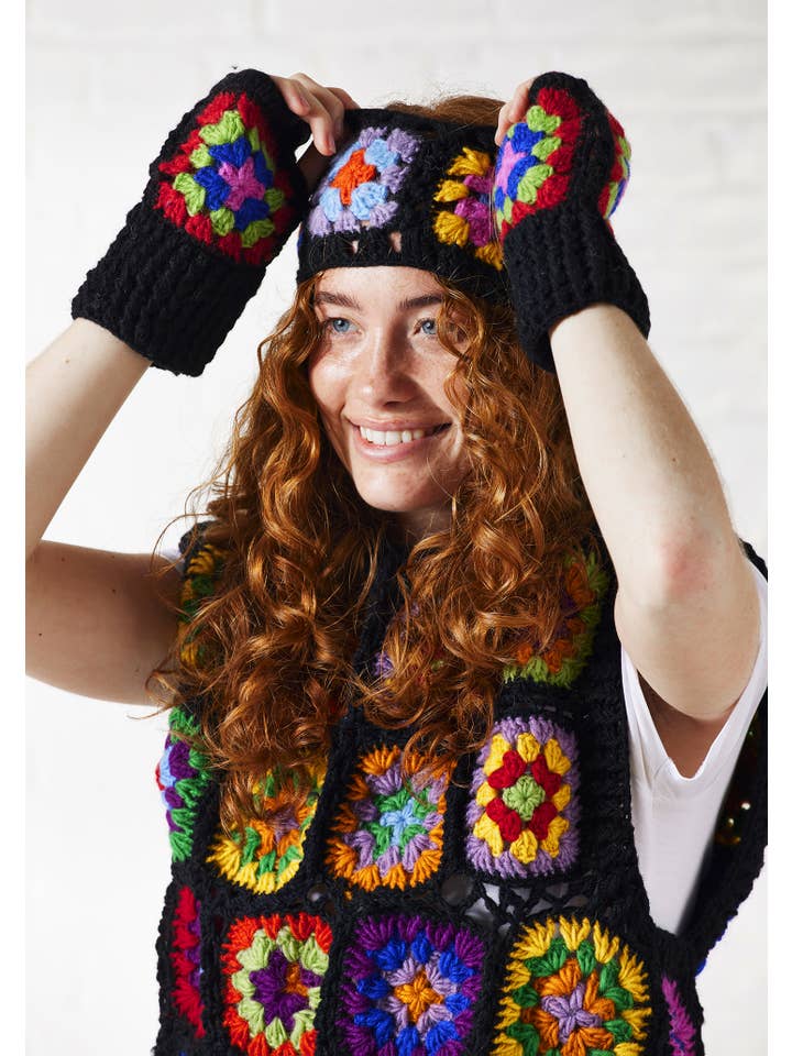 Namaste - Wholesale Outerwear Vest - Women's - Crochet Rainbow Vest7