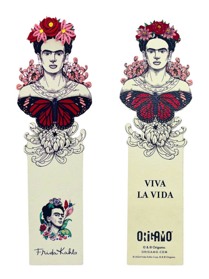 BOOKMARK KAHLO BUTTERFLY QUILLING ORIGAMO for wholesale by Notes & Queries, Inc.