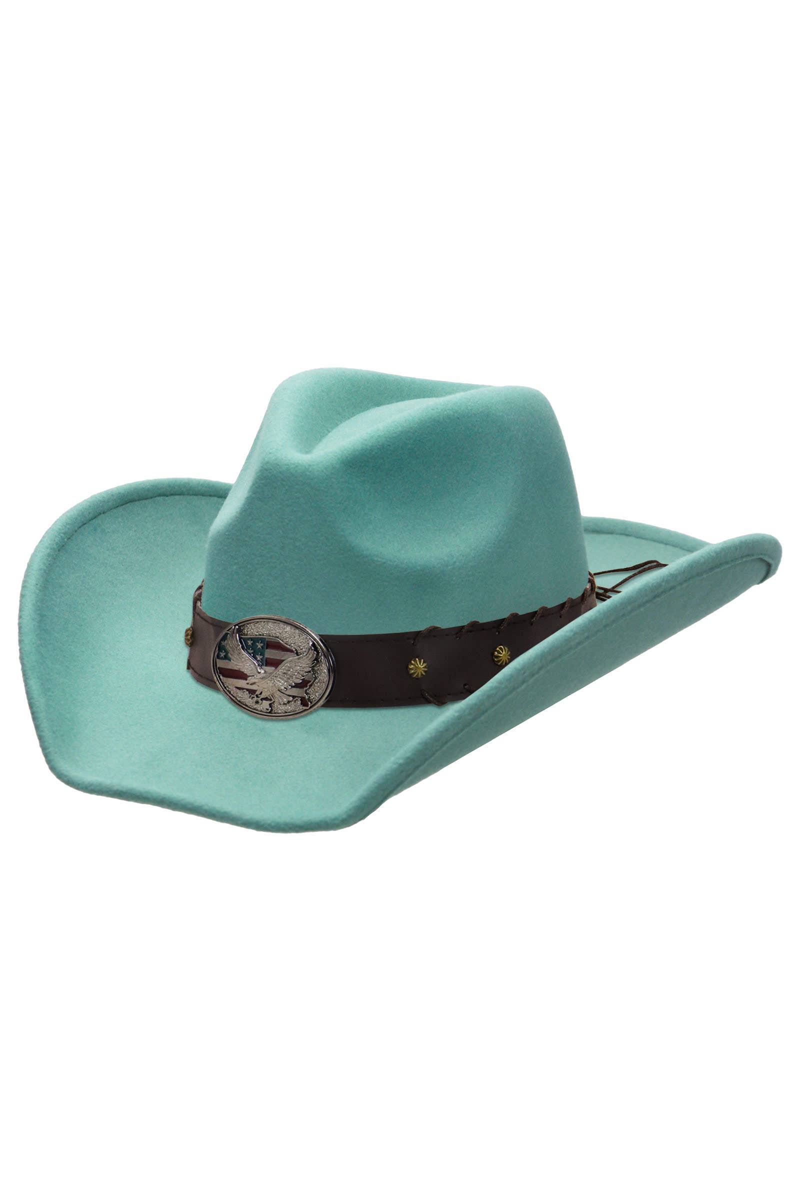 Cap Zone – wholesale Cowboy hat – Unisex – American Eagle Studded Belt Felt Cowboy Hat26