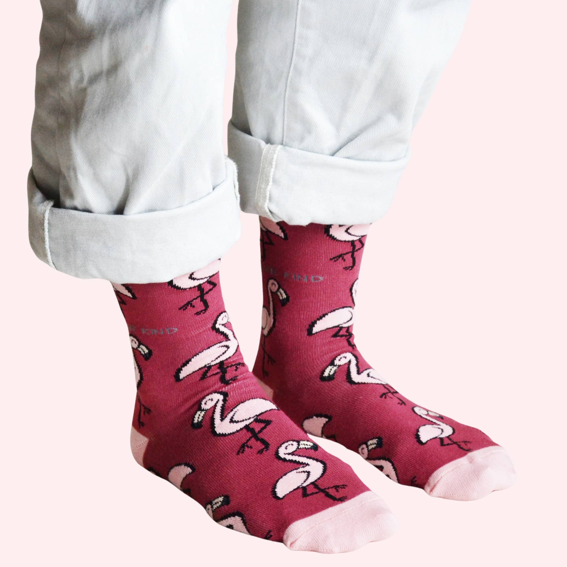 Bare Kind Socks - Wholesale Socks - Unisex - Flamingo Socks | Bamboo Socks | Red Socks | Africa Socks4