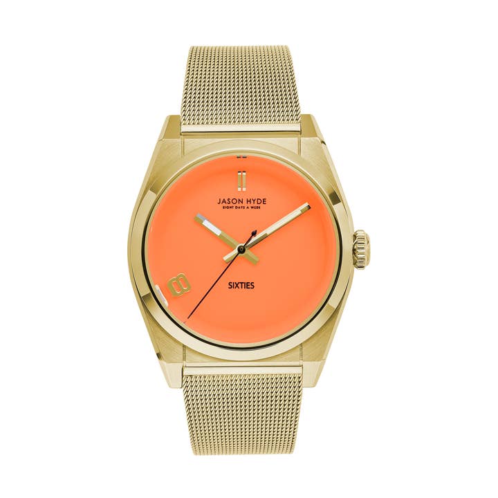 #SIXTY EIGHT | 34 MM WATCH ORANGE DIAL - MESH STRAP for wholesale by JASON HYDE