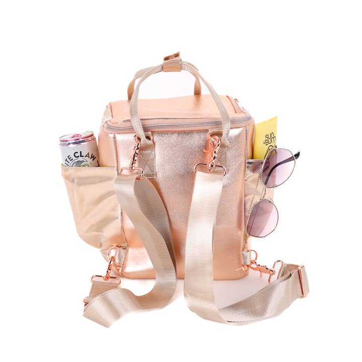 Fydelity - Wholesale Cooler/Cooler Bag - 91305: Chillout ClawCan 12Pak Fashion Cooler Bag- Rose Gold