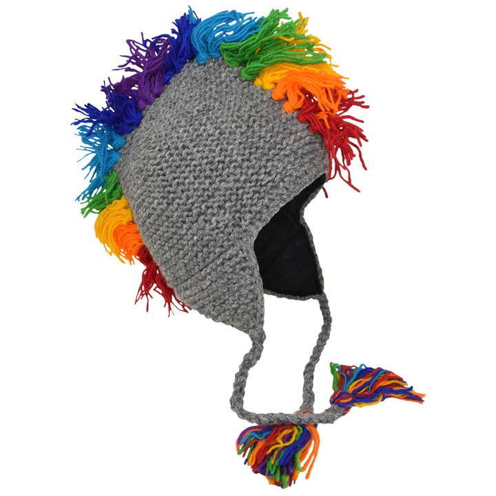 Gheri – wholesale Beanie – Unisex – Wool Mohawk Hat Rast Rainbow Fleece Lined4