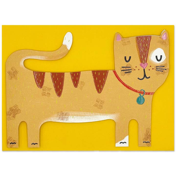 Raspberry Blossom - Vente Carte de vœux classique - Chat Roux (PAW07)0