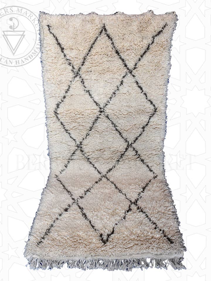 Tapete marroquino Beni Ourain por atacado de Berbers Market