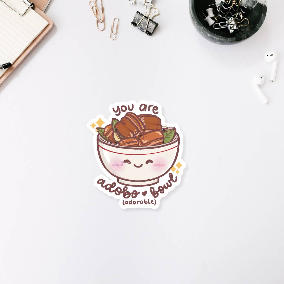 Studio Lunaea - Wholesale Sticker - You Are Adobo Bowl (Adorable) Sticker | Cute Filipino Pun