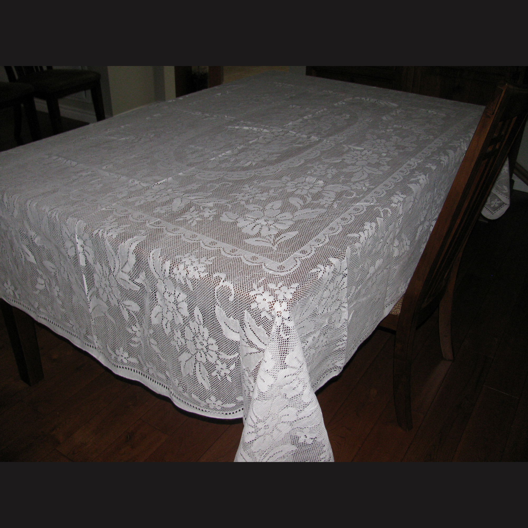 Eastern Sunrise Lace And Linens Inc. – Cortina por atacado – Painel de Cortina de Renda de Jardim de Flores Feito por Encomenda com Bainha para Varão Costurada2