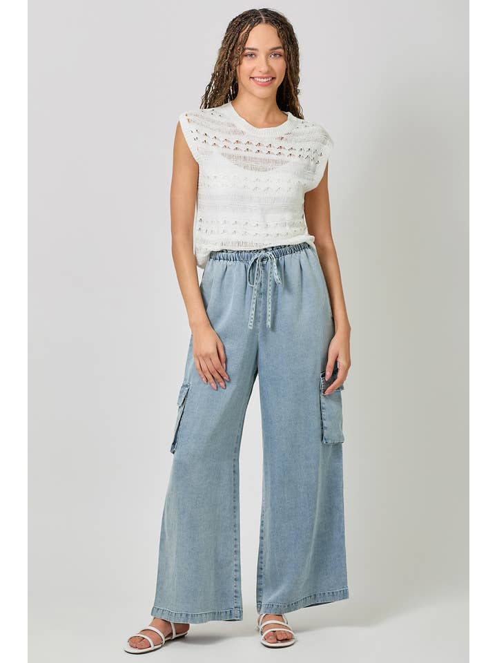 Mystree - Wholesale Pants - Women's - 60938 Tencel Wide Leg Cargo Pants9