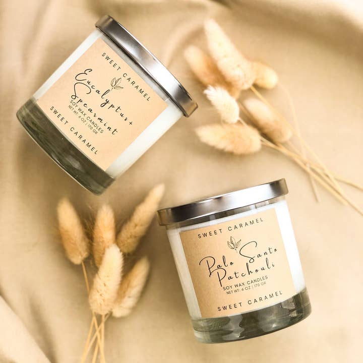 Sweet Caramel Shop – wholesale Jar/filled candle – Handmade Soy Candles, Scented, Vegan, Natural candle, Gifts2
