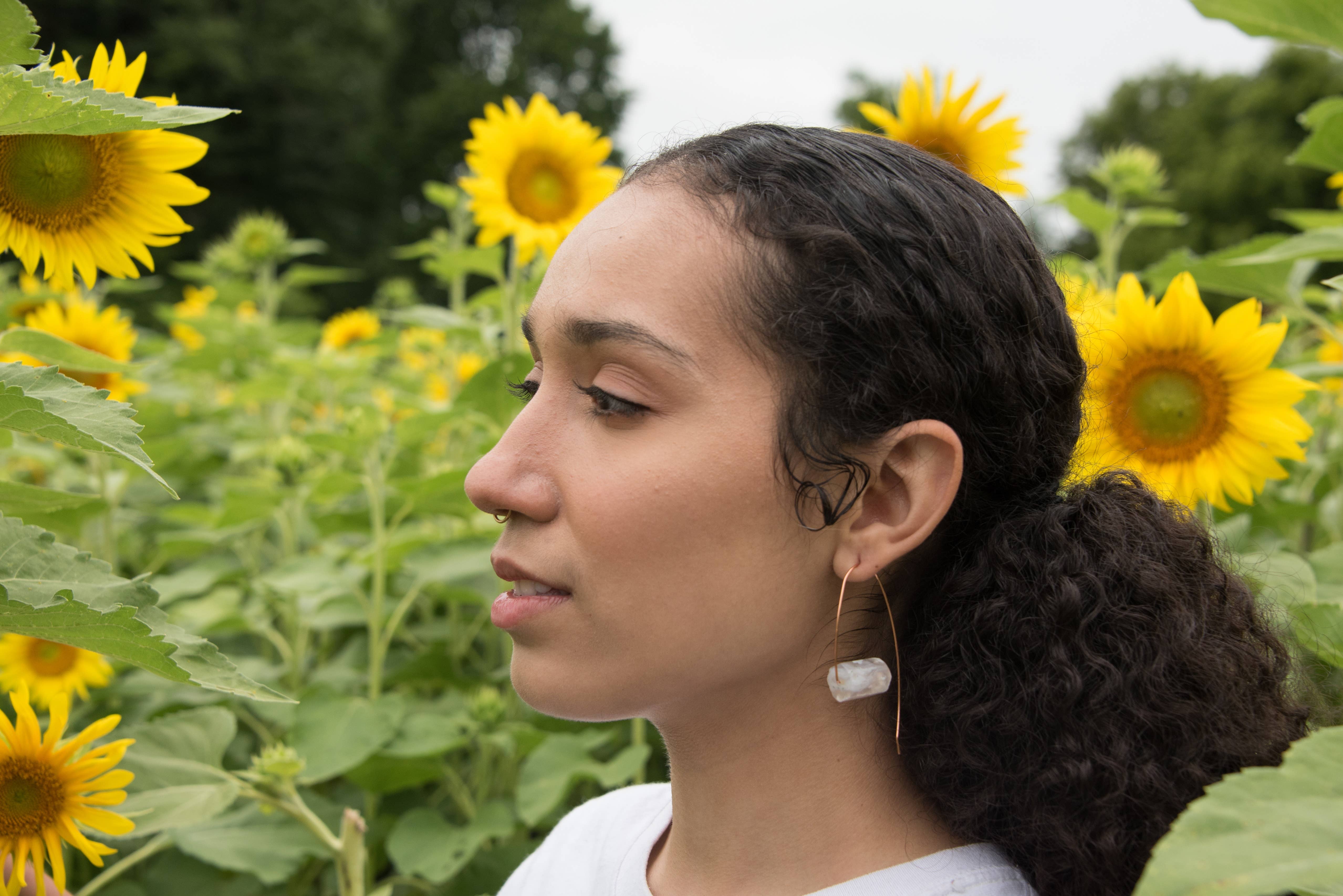 RADA Handmade Jewelry – wholesale Hängande örhängen – Örhängen: rosa opal/blomma agat3