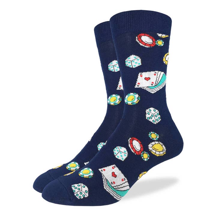 Men's Casino Socks for wholesale by Good Luck Sock