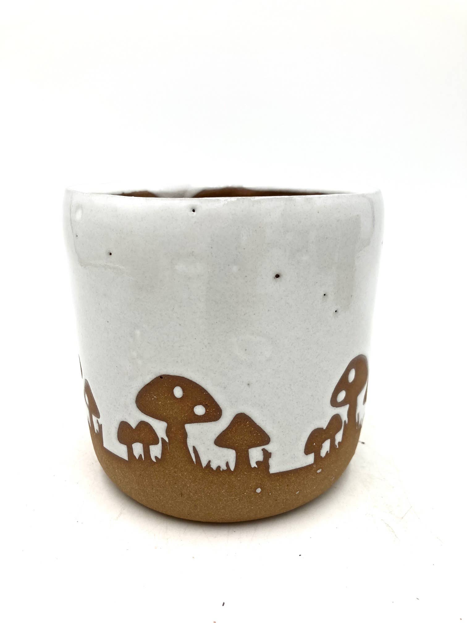 Ruby Farms Pottery - Vente Pot - Pot de taille moyenne en forme de champignon. Cache-pot/Planteur en céramique fait main et irrégulier.3